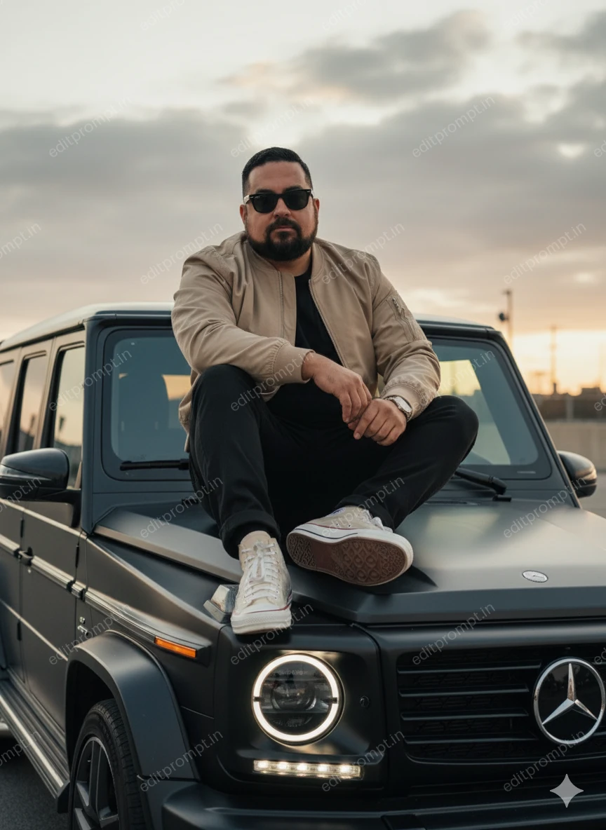 aesthetic ai photo prompt — Mercedes-AMG G63 negro Aesthetic AI Photo Prompt for Boys