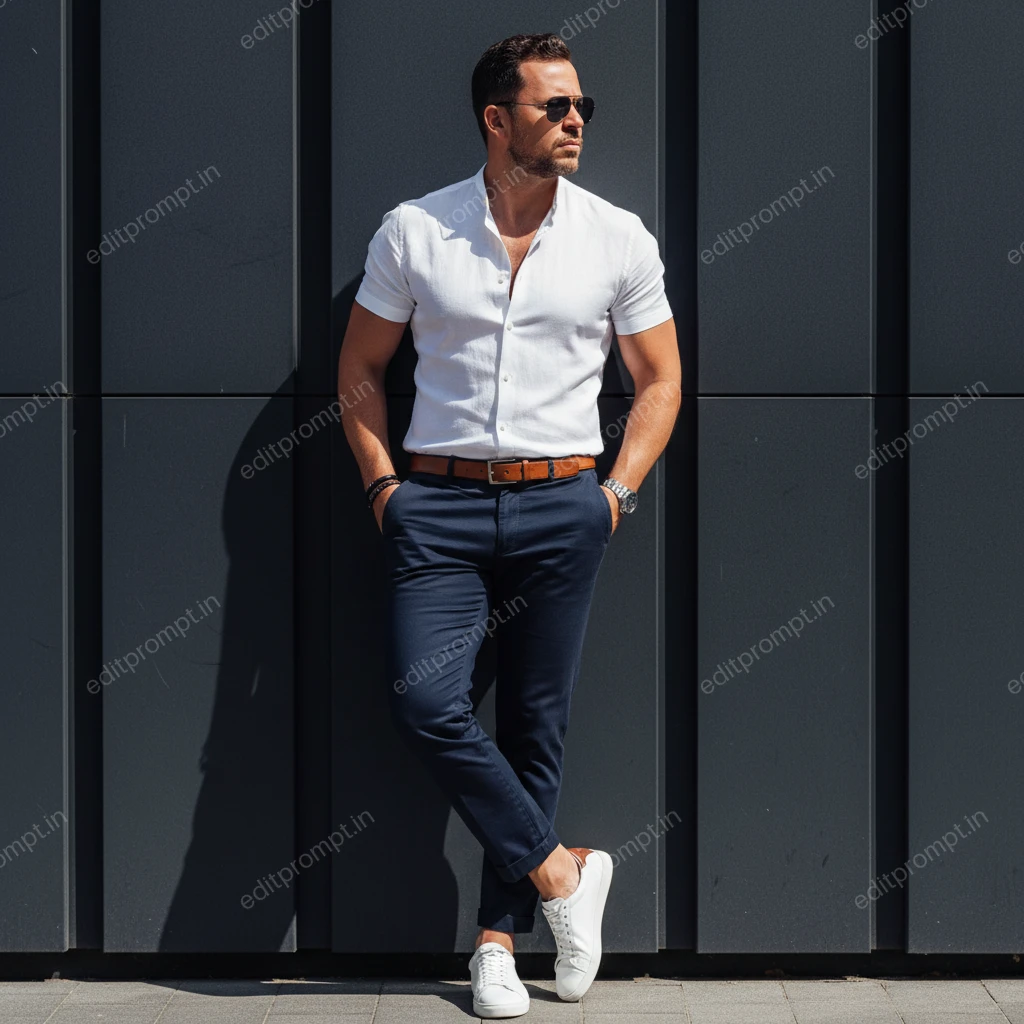 portrait ai photo prompt — Urban Cool Elegance Portrait AI Photo Prompt for Boys
