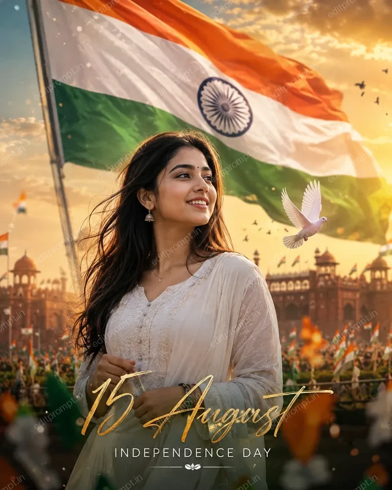 festive days prompt — AI Independence Day Poster Prompt: Create a Stunning 8K Indian Girl Portrait