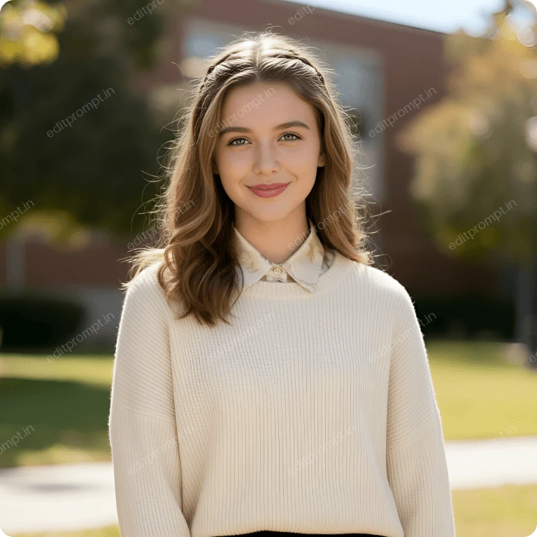 portrait ai photo prompt — Casual Portrait AI Photo Prompt for Girls
