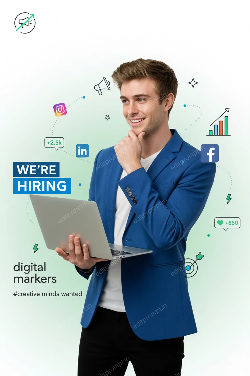 collage ai photo prompt — LINKEDIN HIRING Collage AI Photo Prompt for Boys