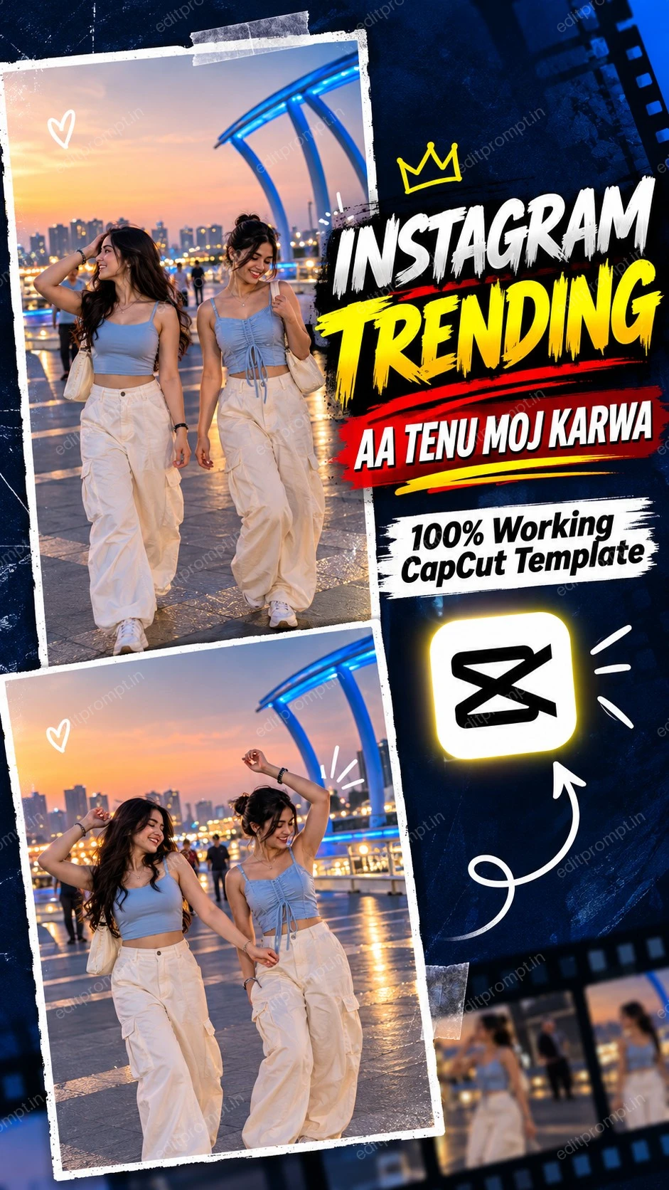 Aa Tenu Moj Karwa Reel Edit template poster