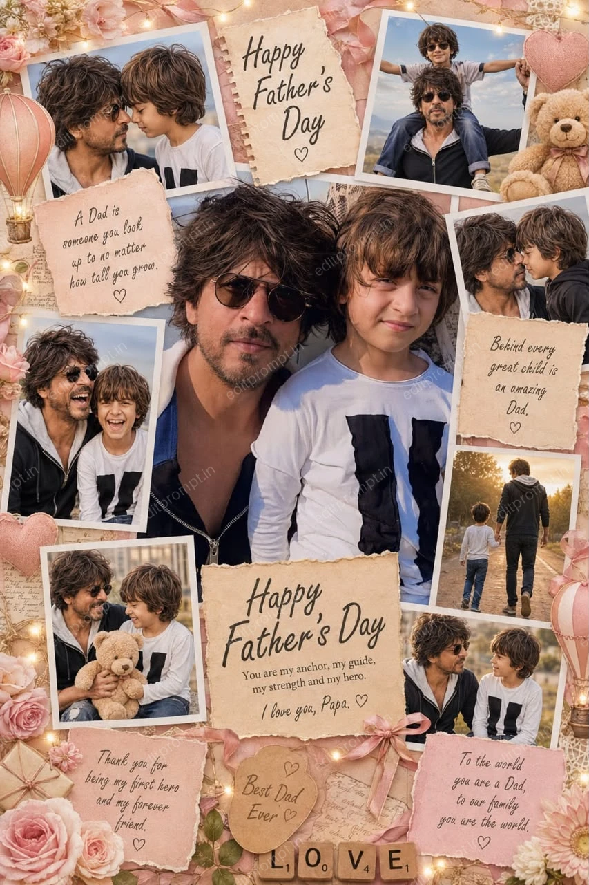 festive days ai photo prompt — Father day photo Editing Festive Days AI Photo Prompt for Boys