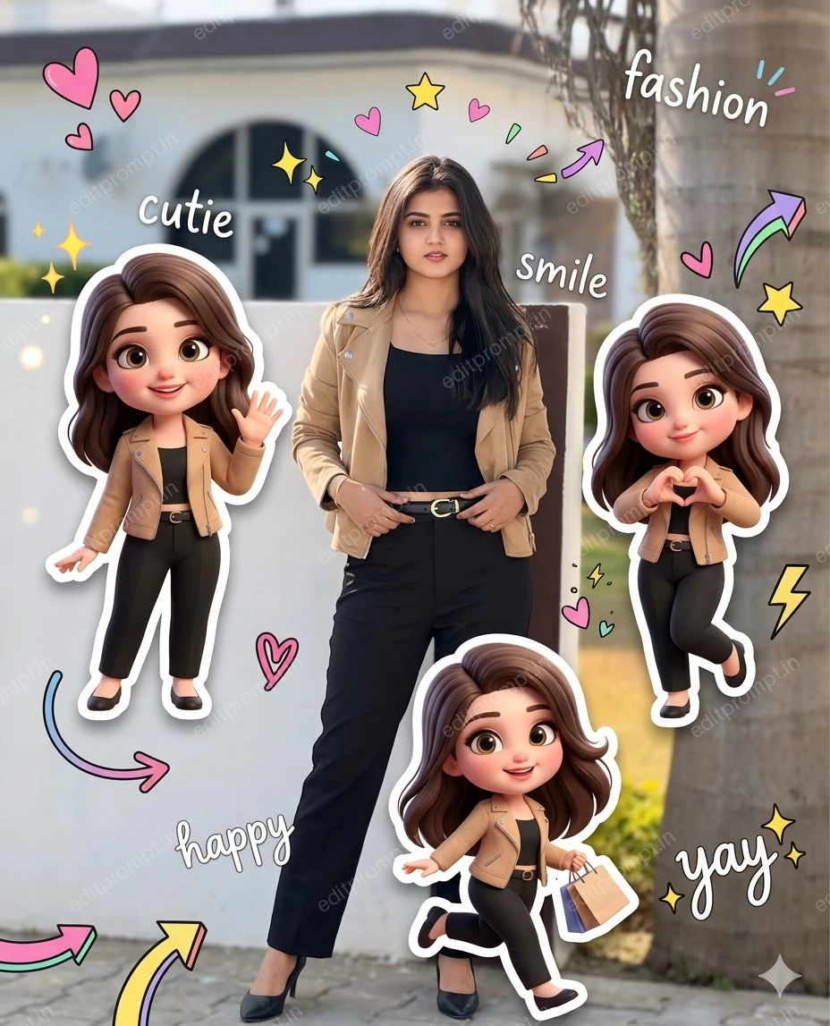 collage ai photo prompt — Modern aesthetic photo collage AI Photo Prompt for Girls