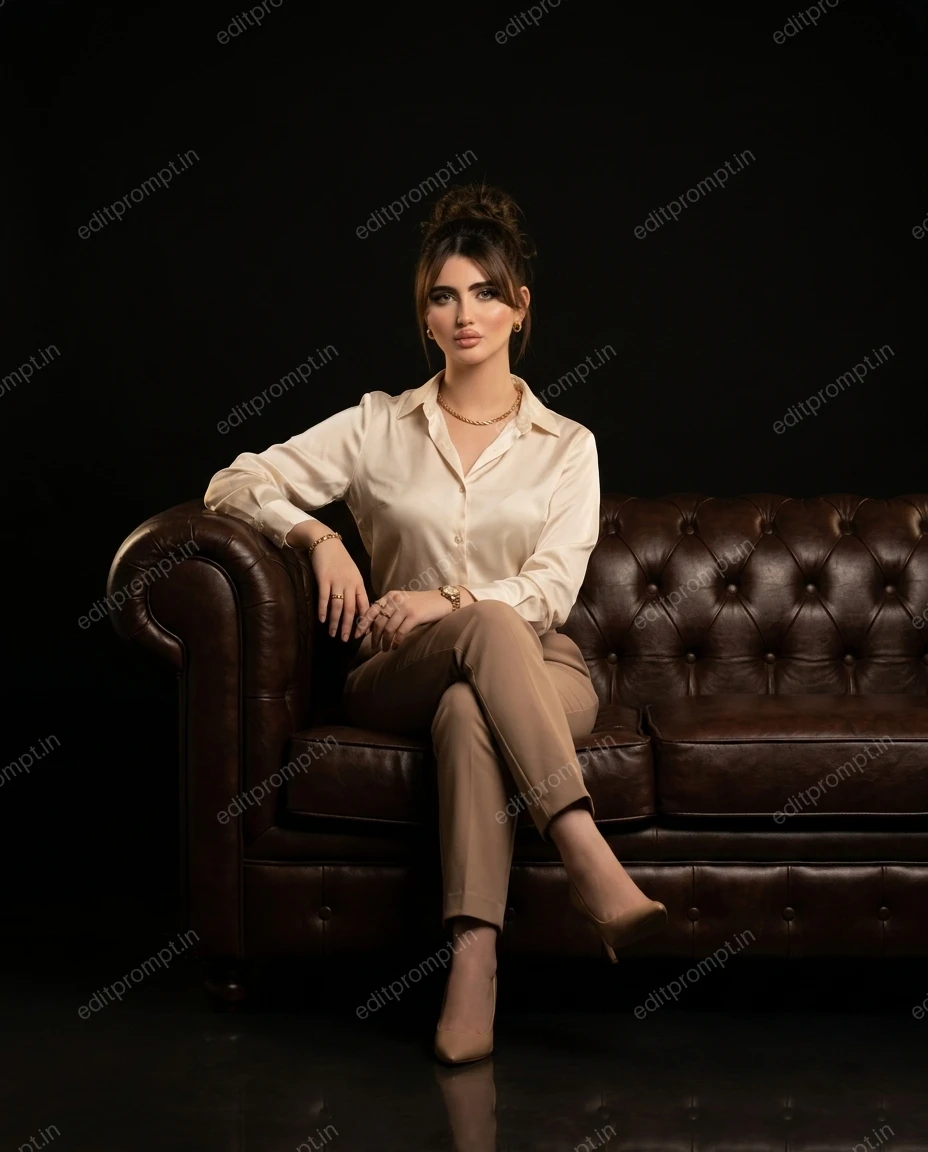 portrait ai photo prompt — Grace in the Shadows Portrait AI Photo Prompt for Girls