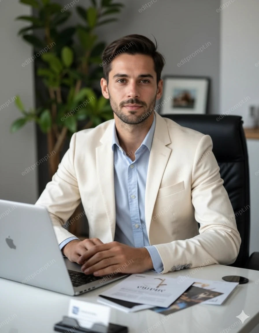 portrait ai photo prompt — Work Profile Portrait AI Photo Prompt for Boys
