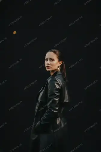 cinematic ai photo prompt — Midnight Minimal Cinematic AI Photo Prompt for Girls