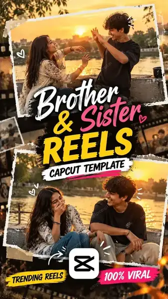 Brother & Sister Reel Edit template poster