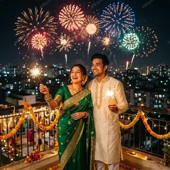 Couple Firework — Diwali preview