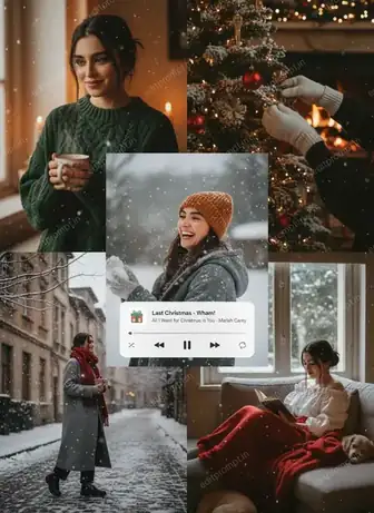 festival ai photo prompt — Soft Static, Winter Heart Festival AI Photo Prompt for Girls