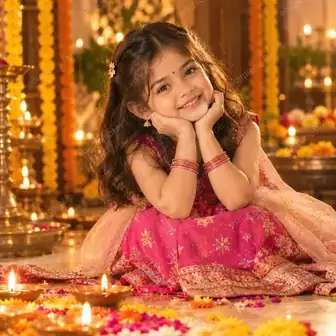 Cute Diwali Princess — Diwali preview