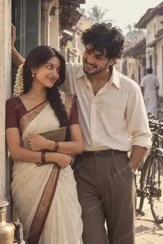 photo prompt — 1950s South Indian Couple AI Photo Prompt