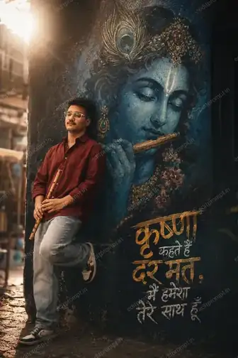 festival ai photo prompt — Trending Aesthetic Photo With Shree Krishn