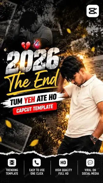 2026 The End Lyrics Edit template poster