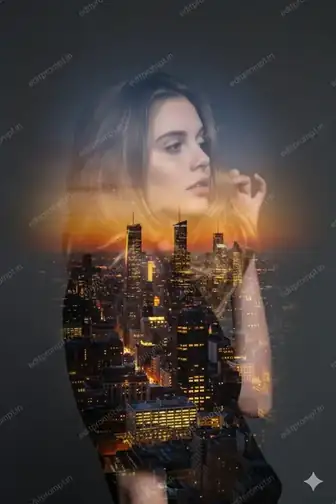 collage ai photo prompt — City Within the Mind Collage AI Photo Prompt for Girls