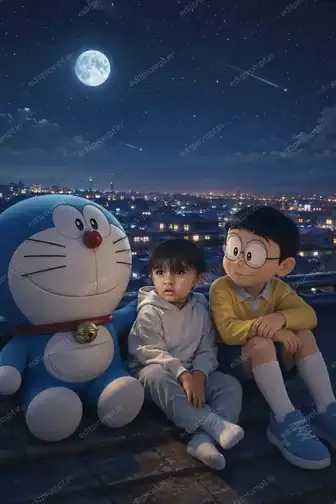 cartoon prompt — Doraemon Photo With Kid Prompts