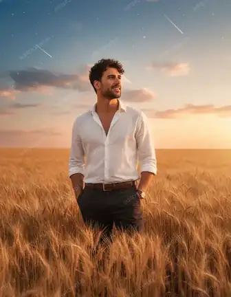 aesthetic ai photo prompt — Golden Hour Reverie Aesthetic AI Photo Prompt for Boys