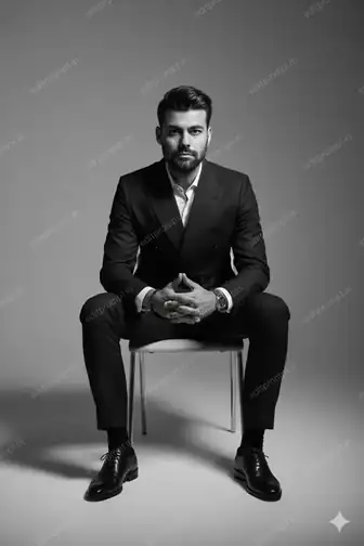 portrait ai photo prompt — Black & White Portrait AI Photo Prompt for Boys