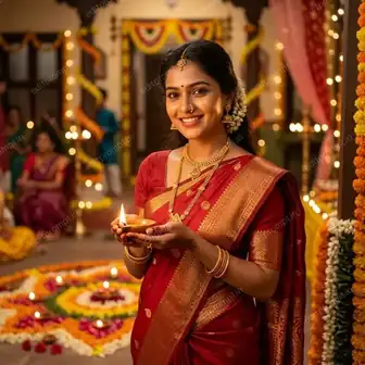 Diya Portrait — Diwali preview