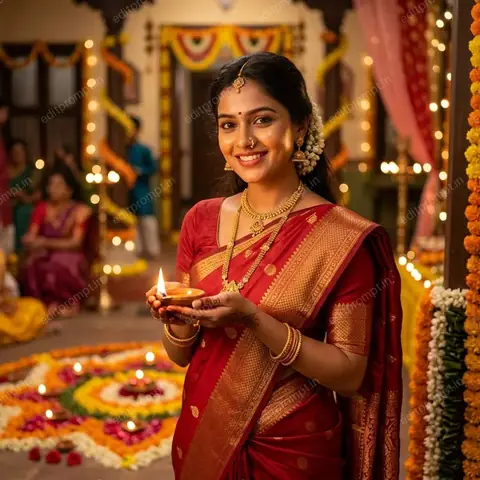 Diya Portrait — Diwali preview